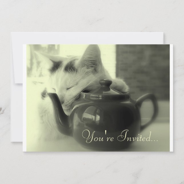 Invitación Almohada de la tetera (Anverso)