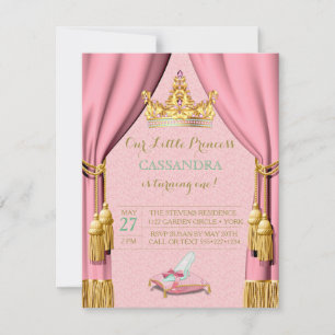 Invitación Almohada de Zapato de Cristal de la Princesa Tiara