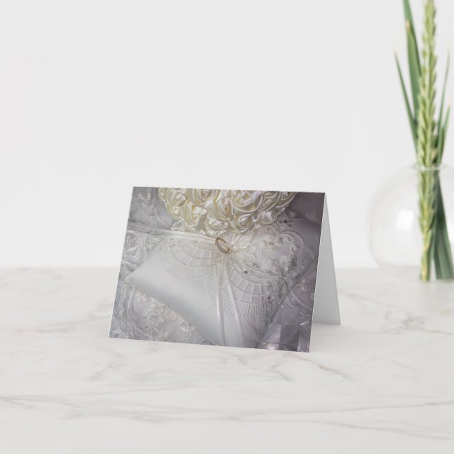 Invitación Almohada para portar anillo con anillo de boda sob (Anverso)