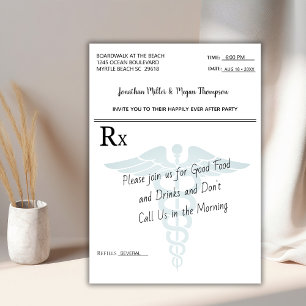 Invitación Almohadilla de prescripción médica del Fiesta de l