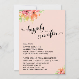 Invitación Almohadón Floral Boho Rubor de Corazones de Cuento
