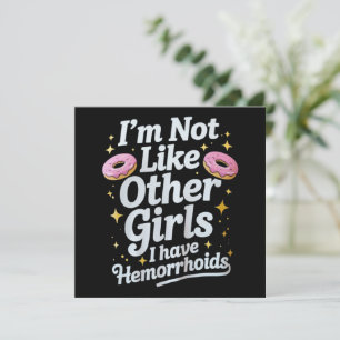 Invitación Almorranas vergonzosas humor adulto inapropiado