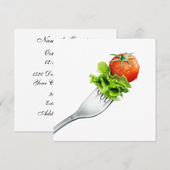 Invitación Almuerzo, Brunch, lo llamas - SRF (Anverso / Reverso)