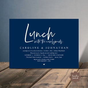 Invitación Almuerzo con los recién casados, con suerte nunca 