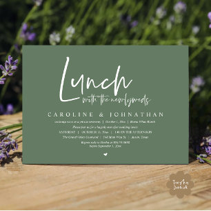 Invitación Almuerzo con los recién casados, con suerte nunca