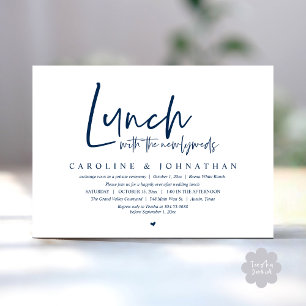 Invitación Almuerzo con los recién casados, con suerte nunca
