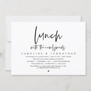 Invitación Almuerzo con los recién casados, Fiesta Boda Elope