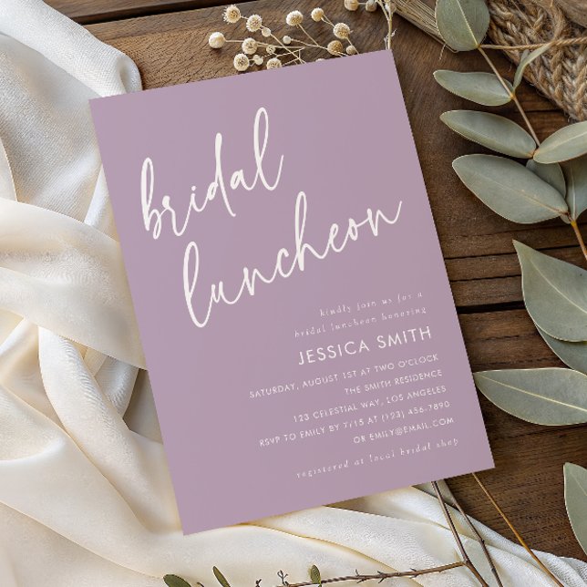 Invitación Almuerzo de Boda Boho Moderno Lavanda (Subido por el creador)
