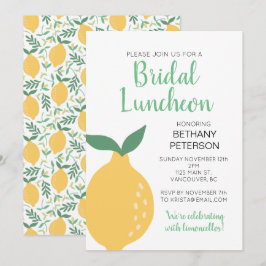 Invitación Almuerzo de boda con limón amarillo moderno