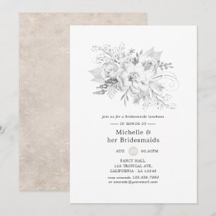 Invitación Almuerzo de Damas de Honor Blancas