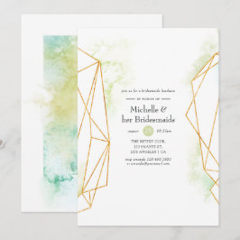 Invitación Almuerzo de Damas de Honor con Cristal Geométrico 