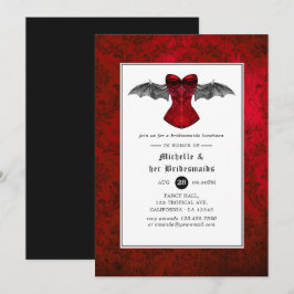 Invitación Almuerzo de Damas de Honor de Boda Gótica