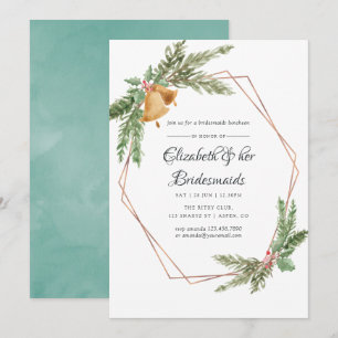 Invitación Almuerzo de Damas de Honor de Navidad Geométrico A