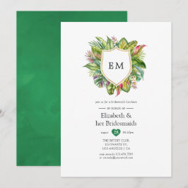Invitación Almuerzo de Damas de Honor de Verano con Monograma