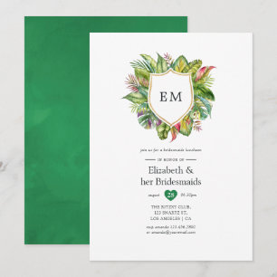 Invitación Almuerzo de Damas de Honor de Verano con Monograma