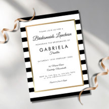 Almuerzo de Damas de Honor Elegante con Raya Negra