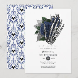 Invitación Almuerzo de Damas de Honor Floral Gótico de Marina