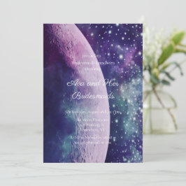 Invitación Almuerzo de Damas de Honor Galaxia Púrpura Celesti