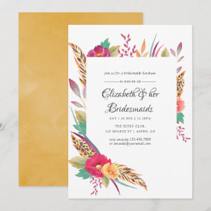 Invitación Almuerzo de Damas de Honor para Boda Safari con Ac