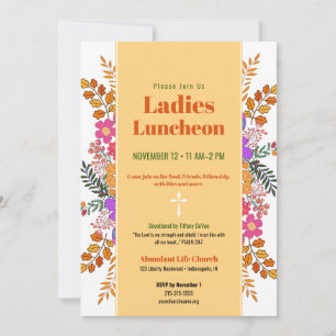 Invitación Almuerzo de Damas Floral de Otoño en la Iglesia