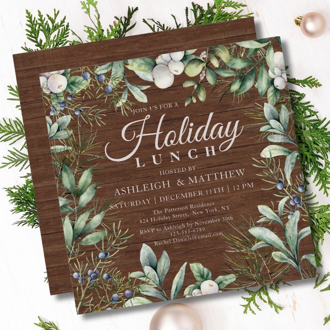 Invitación Almuerzo de feriado de Navidades florales de invie (Subido por el creador)