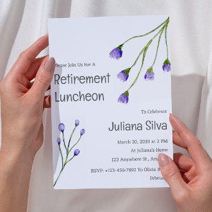 Invitación Almuerzo de Jubilación en el Jardín de Primavera V