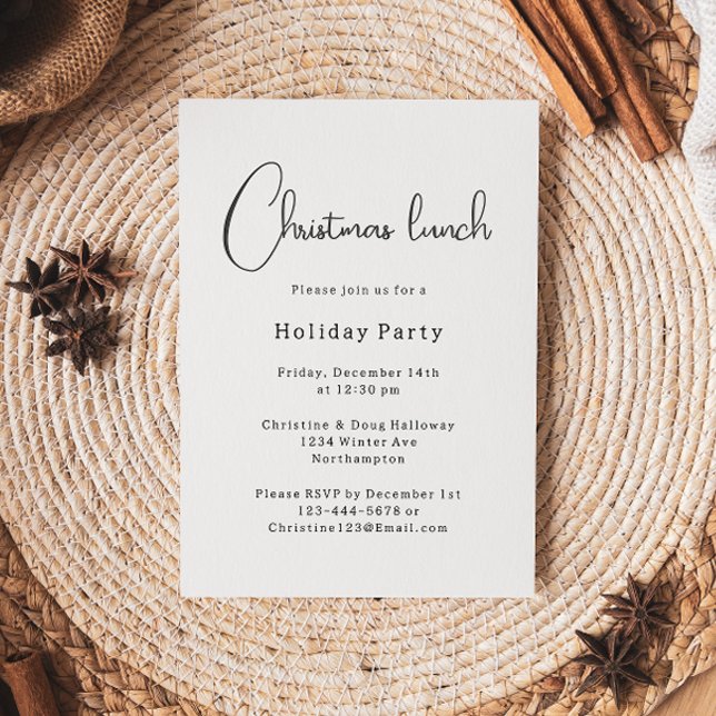 Invitación Almuerzo de los Navidades Boho modernos (Subido por el creador)