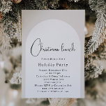 Invitación Almuerzo de los Navidades modernos del Boho Arch<br><div class="desc">Celebra la alegría de la temporada con esta moderna invitación a almorzar para los Navidades de boho arch. El guión editable único y de moda crea un toque de encanto e individualidad. Su diseño, sobrio y elegante, en blanco y negro, presenta un marco clásico de estilo bohemia en forma de...</div>