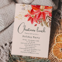 Almuerzo de Navidades florales de invierno de Boho