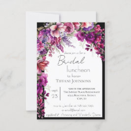 Invitación Almuerzo de novia en arco floral rosado