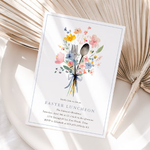 Invitación Almuerzo de Pascua Floral Elegante