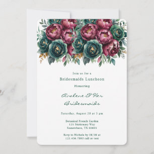 Invitación Almuerzo elegante de damas de honor para novias en