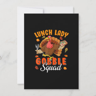 Invitación Almuerzo Lady Gobble Squad Acción de Gracias Turqu