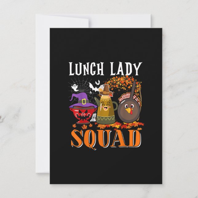 Invitación Almuerzo Lady Squad Día de Acción de Gracias Hallo (Anverso)