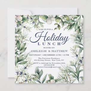 Invitación Almuerzo Navideño de Florales de Invierno Personal