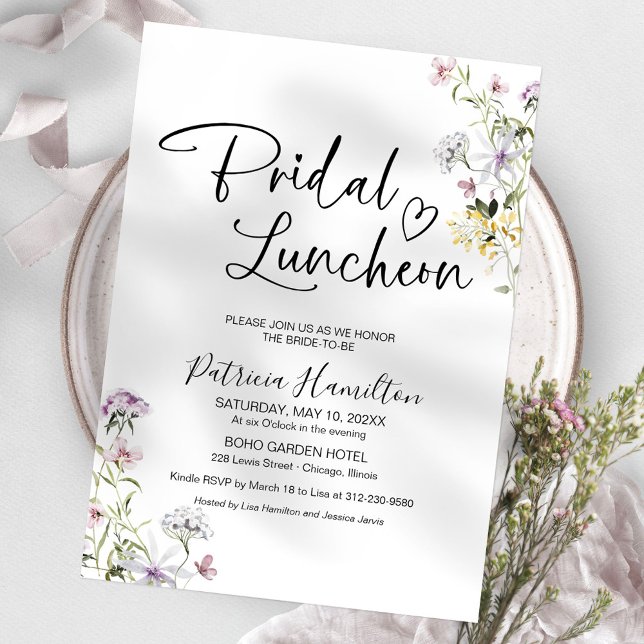 Invitación Almuerzo Nupcial de Flor Silvestre (Subido por el creador)