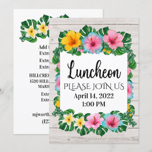 Invitación Almuerzo o Cualquier Ocasión - Ver Detrás  Invitac