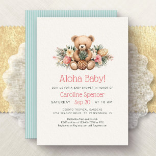 Invitación Aloha Baby Ducha Tropical