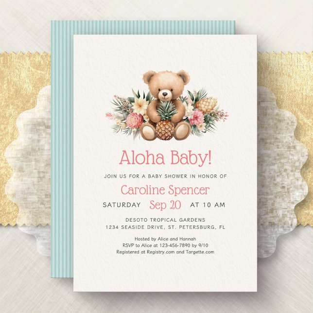 Invitación Aloha Baby Ducha Tropical (Subido por el creador)