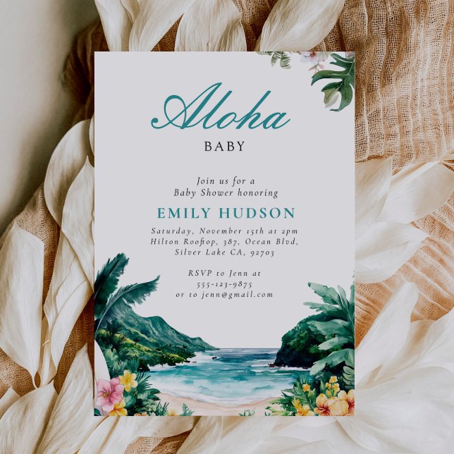 Invitación Aloha Baby Hawaiian Baby Shower (Subido por el creador)