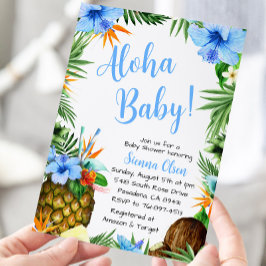 Invitación Aloha Baby Shower, Hawai Luau