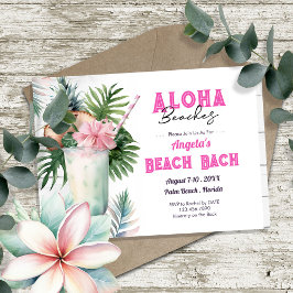 Invitación Aloha Beach Bachelorette Party e Itinerario