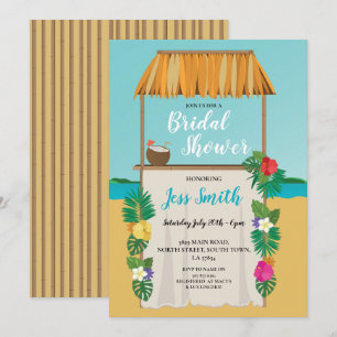 Invitación Aloha Beach Bridal Shower Fiesta Boda Océano