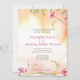 Invitación Aloha Boho Freesia Pink Pop