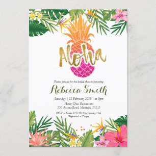 Invitación Aloha Bridal Shower