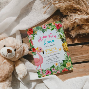 Invitación Aloha es una fiesta hawaiana tropical de cumpleaño