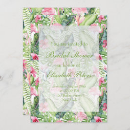 Invitación Aloha Flamingo Boda tropical Ducha de novias