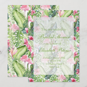 Invitación Aloha Flamingo Boda tropical Ducha de novias