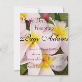 Invitación Aloha Hawaii Frangipani florece ducha de novia