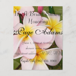 Invitación Aloha Hawaii Frangipani florece ducha de novia